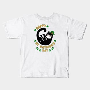 Happy St Catrick's Day | Funny Party Cat Kids T-Shirt